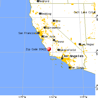 Atascadero, CA (93422) map from a distance