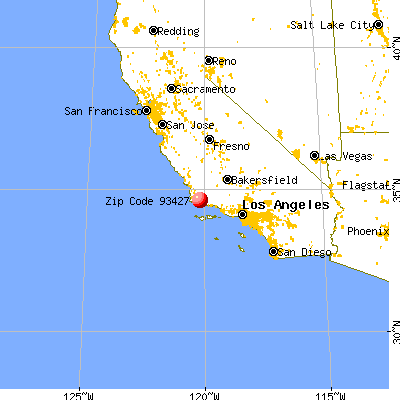Buellton, CA (93427) map from a distance
