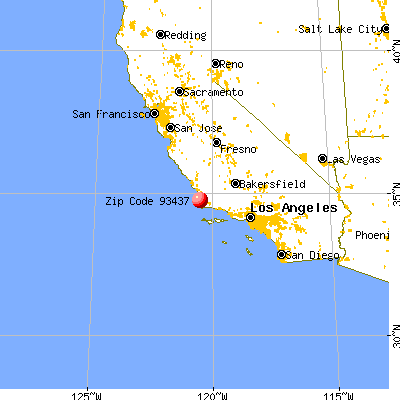 Vandenberg AFB, CA (93437) map from a distance