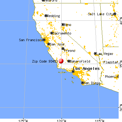 Santa Margarita, CA (93453) map from a distance