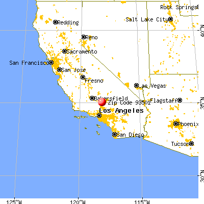 Mojave, CA (93501) map from a distance