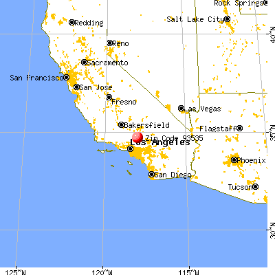 Lancaster, CA (93535) map from a distance