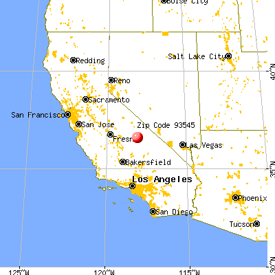 Lone Pine, CA (93545) map from a distance