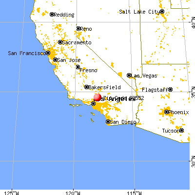 Palmdale, CA (93552) map from a distance