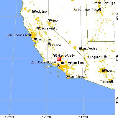 Rosamond, CA (93560) map from a distance