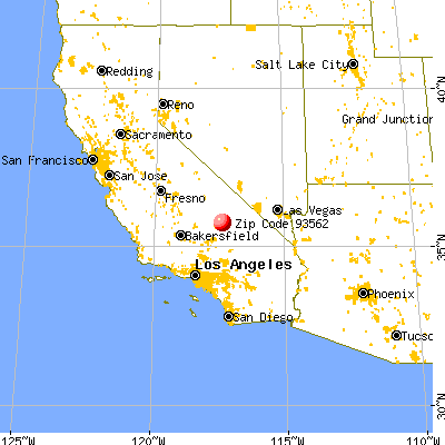 Searles Valley, CA (93562) map from a distance