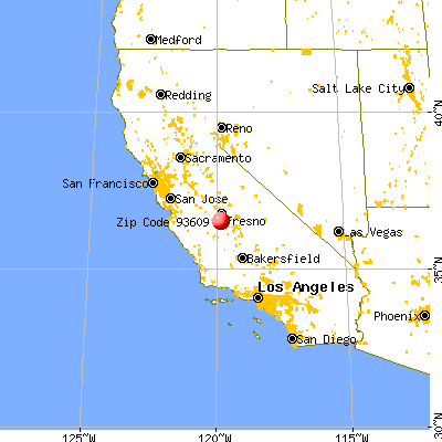 Caruthers, CA (93609) map from a distance