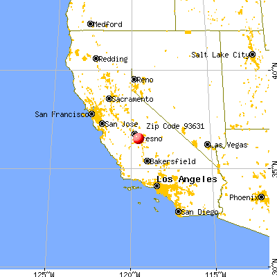 Kingsburg, CA (93631) map from a distance
