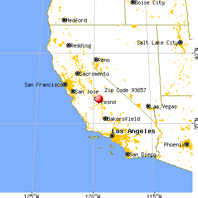 Centerville, CA (93657) map from a distance