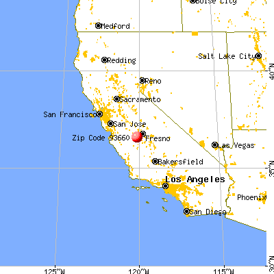 San Joaquin, CA (93660) map from a distance