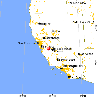South Dos Palos, CA (93665) map from a distance