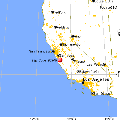 Salinas, CA (93906) map from a distance