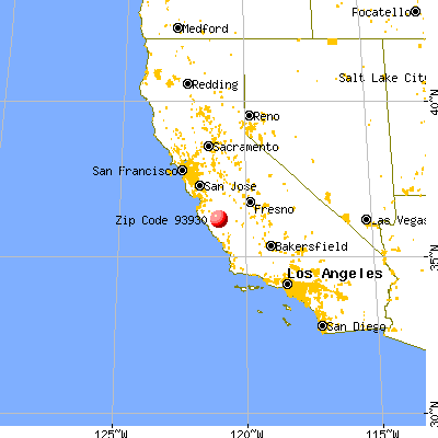 King City, CA (93930) map from a distance