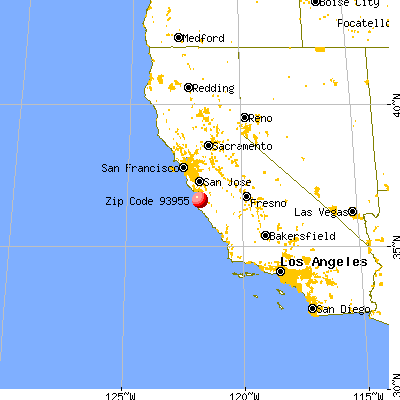 Seaside, CA (93955) map from a distance