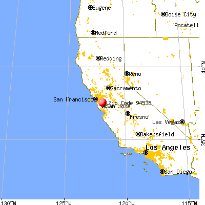 Fremont, CA (94538) map from a distance