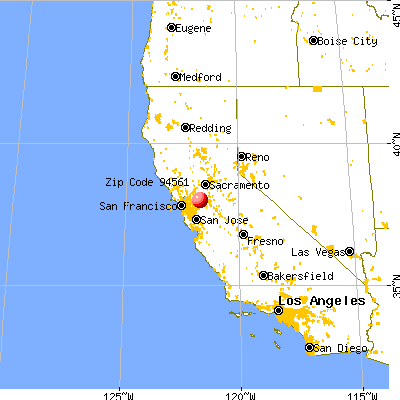 Oakley, CA (94561) map from a distance