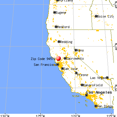 St. Helena, CA (94574) map from a distance