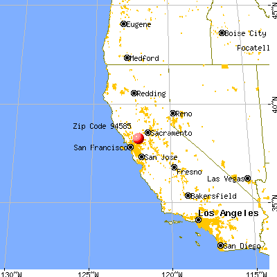 Fairfield, CA (94585) map from a distance