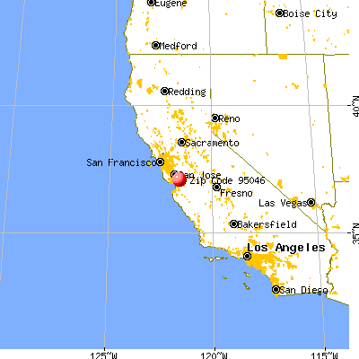 San Martin, CA (95046) map from a distance