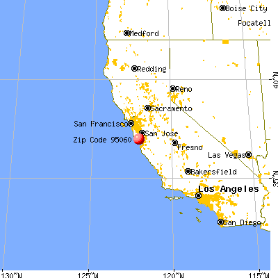Bonny Doon, CA (95060) map from a distance