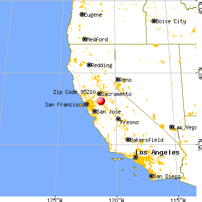 Stockton, CA (95210) map from a distance