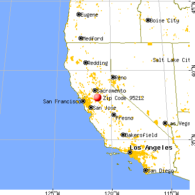 Stockton, CA (95212) map from a distance