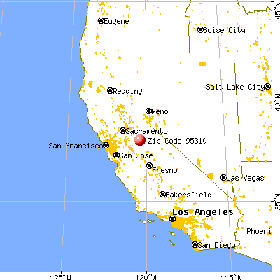Columbia, CA (95310) map from a distance