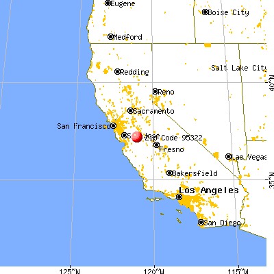 Santa Nella, CA (95322) map from a distance
