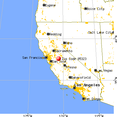 Hickman, CA (95323) map from a distance