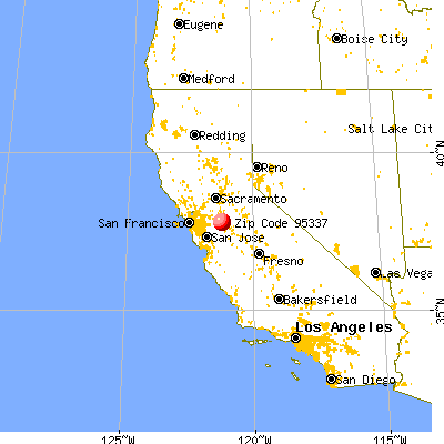 Manteca, CA (95337) map from a distance