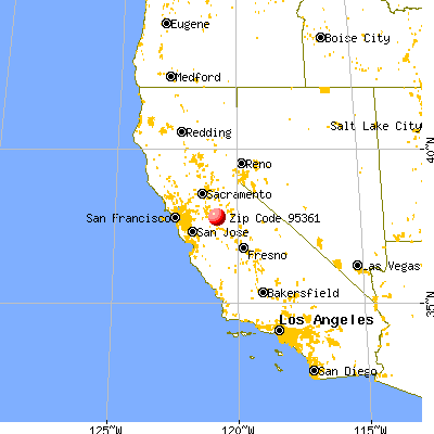 Oakdale, CA (95361) map from a distance
