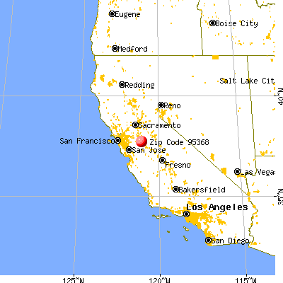 Salida, CA (95368) map from a distance