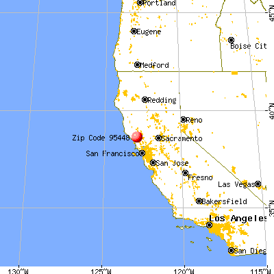 Healdsburg, CA (95448) map from a distance