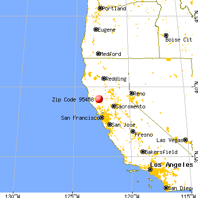 Lucerne, CA (95458) map from a distance