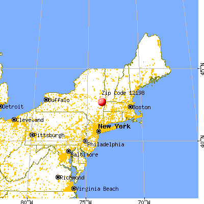 Wynantskill, NY (12198) map from a distance
