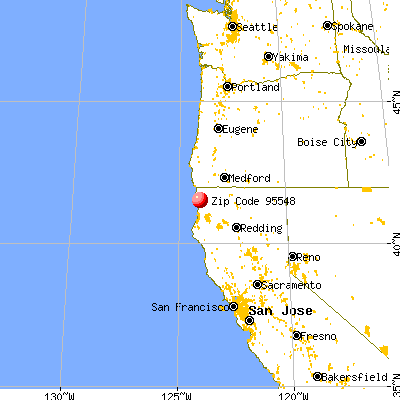 Klamath, CA (95548) map from a distance