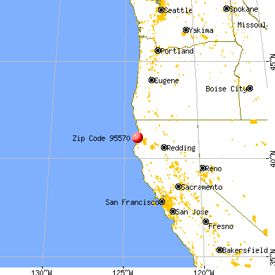 Westhaven-Moonstone, CA (95570) map from a distance