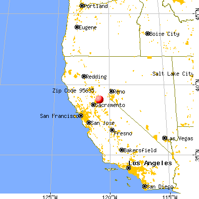 Georgetown, CA (95635) map from a distance