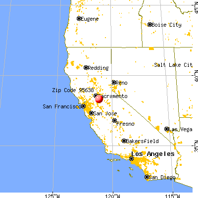 Clay, CA (95638) map from a distance