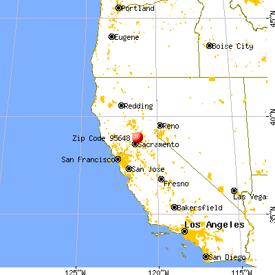Lincoln, CA (95648) map from a distance