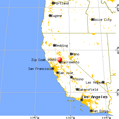 East Nicolaus, CA (95659) map from a distance