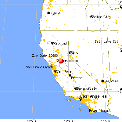Rancho Murieta, CA (95683) map from a distance