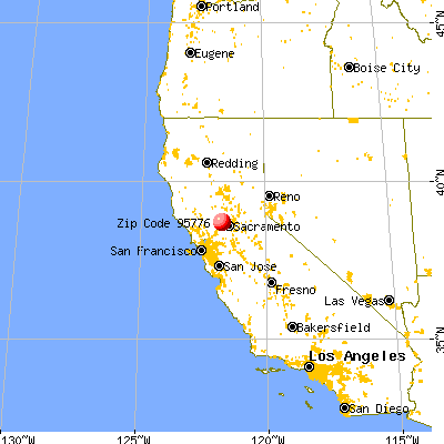Woodland, CA (95776) map from a distance