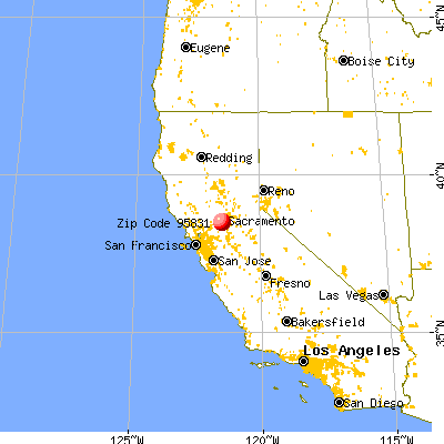 Sacramento, CA (95831) map from a distance