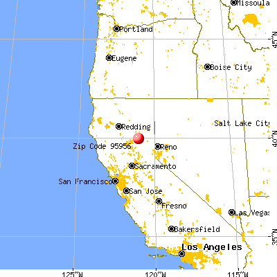 Bucks Lake, CA (95956) map from a distance