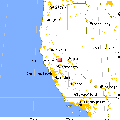 Dobbins, CA (95962) map from a distance
