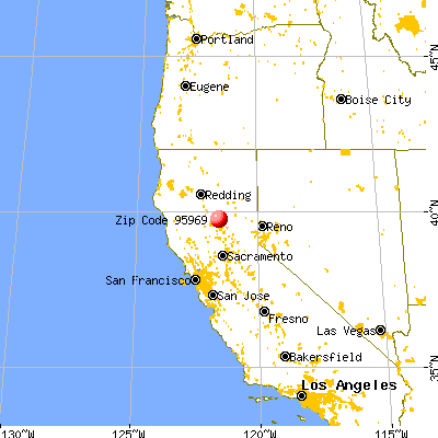 Paradise, CA (95969) map from a distance