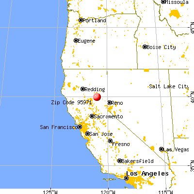 East Quincy, CA (95971) map from a distance
