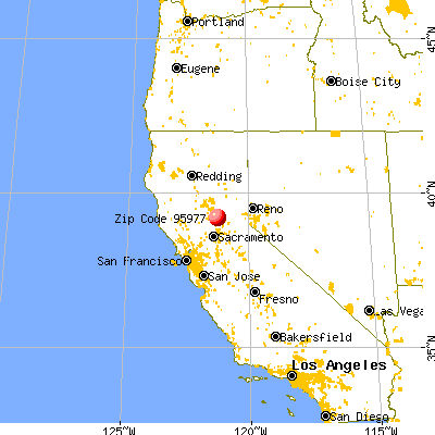 Smartsville, CA (95977) map from a distance