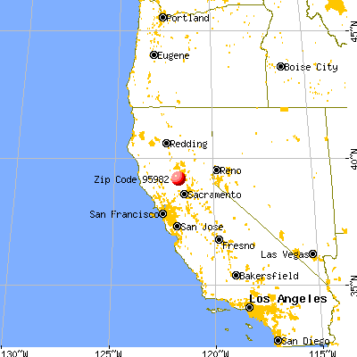 Sutter, CA (95982) map from a distance